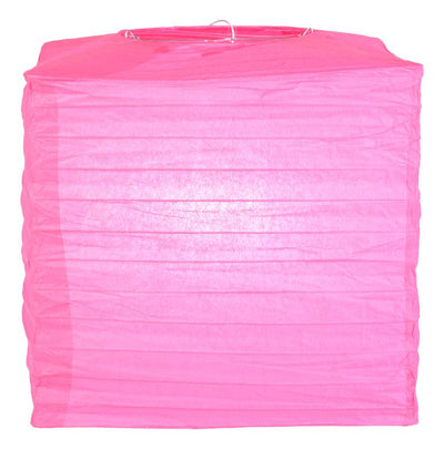 10" Fuchsia Square Shaped Paper Lantern - AsianImportStore.com - B2B Wholesale Lighting and Decor