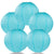 5 PACK | 12" Baby Blue Even Ribbing Round Paper Lanterns - AsianImportStore.com - B2B Wholesale Lighting and Decor