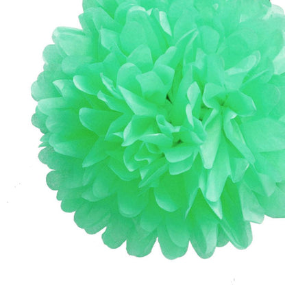 EZ-Fluff 12" Cool Mint Green Tissue Paper Pom Poms Flowers Balls, Hanging Decorations (100 PACK) - AsianImportStore.com - B2B Wholesale Lighting and Décor