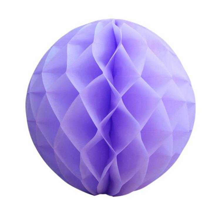  12" Lavender Round Tissue Lantern, Honeycomb Ball, Hanging (3 PACK) - AsianImportStore.com - B2B Wholesale Lighting and Decor