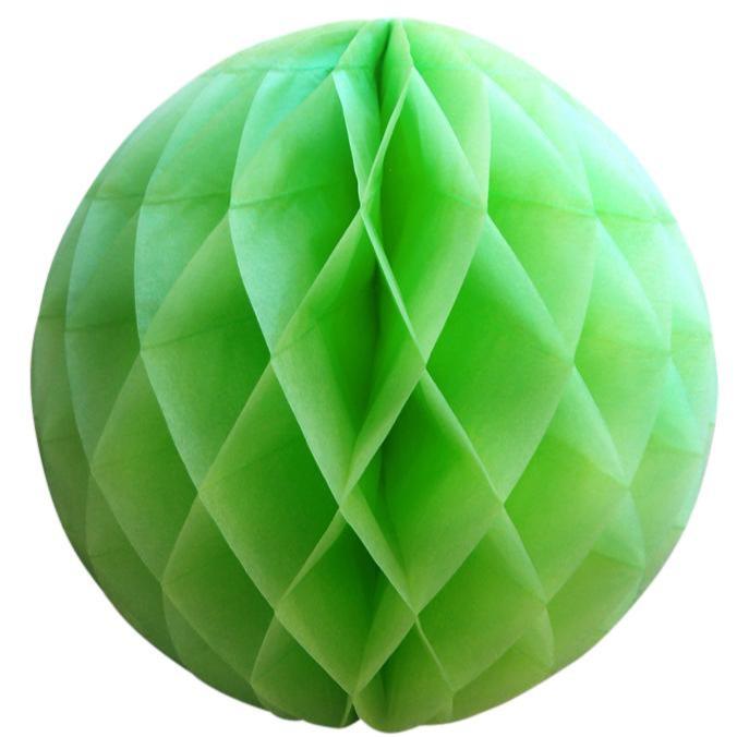 12" Light Lime Green Round Tissue Lantern, Honeycomb Ball, Hanging (102 PACK) - AsianImportStore.com - B2B Wholesale Lighting and Décor