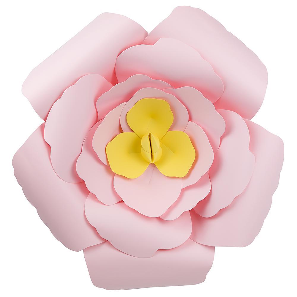 Giant 16" Light Pink Rose Paper Flower Backdrop Wall Decor, 3D Premade (12 PACK) - AsianImportStore.com - B2B Wholesale Lighting and Décor