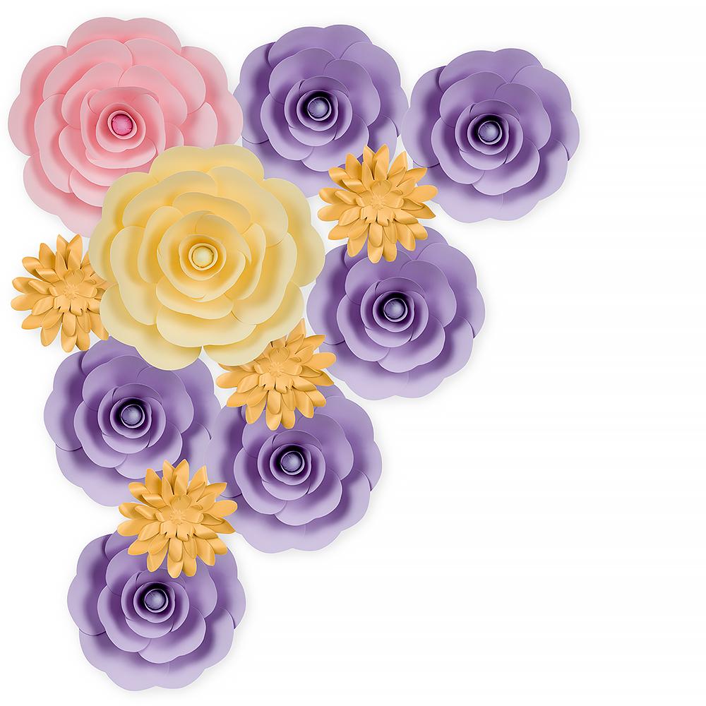  12-Pc Combo Vanillia / Lavender Ranunculus Paper Flower Backdrop Wall Decor for Weddings, Photo Shoots, Birthday Parties and More - AsianImportStore.com - B2B Wholesale Lighting and Decor