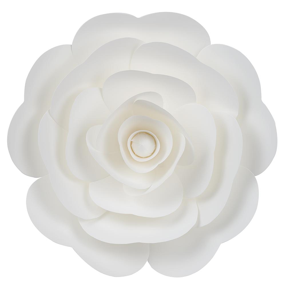 6-Pc Combo White Ranunculus / Red Rose Paper Flower Backdrop Wall Decor for Weddings, Photo Shoots, Birthday Parties and More - AsianImportStore.com - B2B Wholesale Lighting and Decor