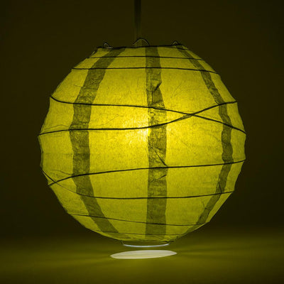 8" Pear Round Paper Lantern, Crisscross Ribbing, Chinese Hanging Wedding & Party Decoration - AsianImportStore.com - B2B Wholesale Lighting and Decor