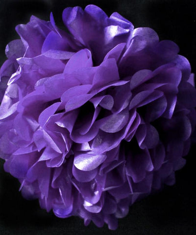 EZ-Fluff 12" Dark Purple Tissue Paper Pom Poms Flowers Balls, Decorations (4 PACK) - AsianImportStore.com - B2B Wholesale Lighting and Decor