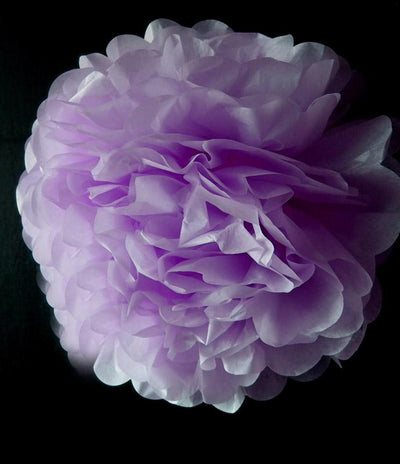 EZ-Fluff 12" Lavender Tissue Paper Pom Poms Flowers Balls, Decorations (4 PACK) - AsianImportStore.com - B2B Wholesale Lighting and Decor