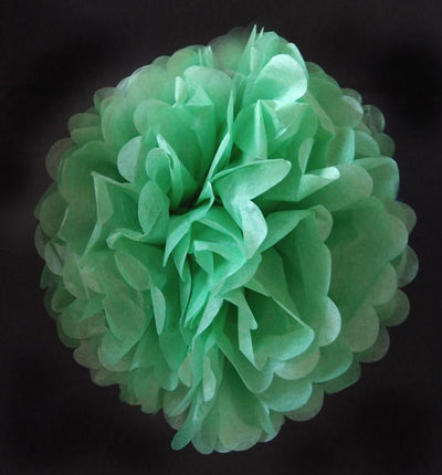 (Discontinued) (100 PACK) EZ-Fluff 12" Grass Greenery Tissue Paper Pom Poms Flowers Balls, Decorations