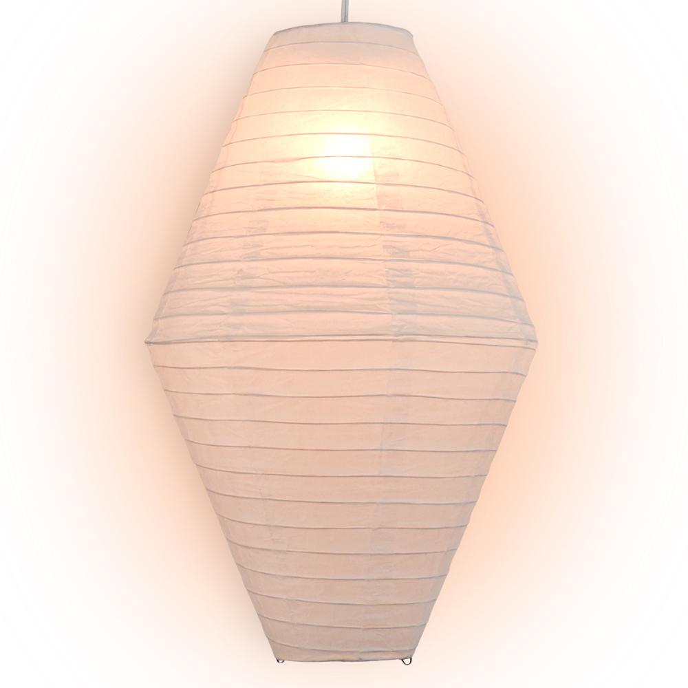 White Diamond Unique Shaped Paper Lantern, 12-inch x 19-inch