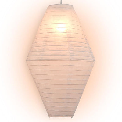 White Diamond Unique Shaped Paper Lantern, 12-inch x 19-inch