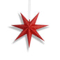 13" Red 7-Point Weatherproof Star Lantern Lamp, Hanging Decoration (Shade Only)