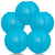 5 PACK | 12" Turquoise Blue Even Ribbing Round Paper Lanterns - AsianImportStore.com - B2B Wholesale Lighting and Decor