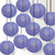 12 PACK | 12" Astra Blue / Very Periwinkle Even Ribbing Round Paper Lantern, Hanging Combo Set - AsianImportStore.com - B2B Wholesale Lighting and Decor