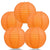 5 PACK | 12" Burnt Orange Even Ribbing Round Paper Lanterns - AsianImportStore.com - B2B Wholesale Lighting and Decor