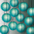 12 PACK | 12" Teal Green Even Ribbing Round Paper Lantern, Hanging Combo Set - AsianImportStore.com - B2B Wholesale Lighting and Decor
