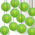 12 PACK | 12" Grass Green Even Ribbing Round Paper Lantern, Hanging Combo Set - AsianImportStore.com - B2B Wholesale Lighting and Decor