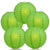 5 PACK | 12" Grass Green Even Ribbing Round Paper Lanterns - AsianImportStore.com - B2B Wholesale Lighting and Decor