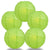 5 PACK | 12"  Grass Green Crisscross Ribbing, Hanging Paper Lanterns - AsianImportStore.com - B2B Wholesale Lighting and Decor