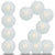 12 PACK | 12"  Arctic Spa Blue Crisscross Ribbing, Hanging Paper Lantern Combo Set - AsianImportStore.com - B2B Wholesale Lighting and Decor