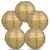 5 PACK | 12"  Gold Crisscross Ribbing, Hanging Paper Lanterns - AsianImportStore.com - B2B Wholesale Lighting and Decor