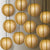 12 PACK | 12" Mocha /Light Brown Even Ribbing Round Paper Lantern, Hanging Combo Set - AsianImportStore.com - B2B Wholesale Lighting and Decor