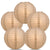 5 PACK | 12" Dusty Sand Rose Even Ribbing Round Paper Lanterns - AsianImportStore.com - B2B Wholesale Lighting and Decor