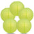 5 PACK | 12" Light Lime Even Ribbing Round Paper Lanterns - AsianImportStore.com - B2B Wholesale Lighting and Decor