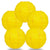 5 PACK | 12" Yellow Even Ribbing Round Paper Lanterns - AsianImportStore.com - B2B Wholesale Lighting and Decor