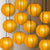 12 PACK | 12" Orange Even Ribbing Round Paper Lantern, Hanging Combo Set - AsianImportStore.com - B2B Wholesale Lighting and Decor