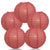 5 PACK | 12" Marasala / Burgundy Wine Even Ribbing Round Paper Lanterns - AsianImportStore.com - B2B Wholesale Lighting and Decor