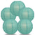 5 PACK | 12"  Teal Green Crisscross Ribbing, Hanging Paper Lanterns - AsianImportStore.com - B2B Wholesale Lighting and Decor