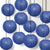 12 PACK | 12" Dark Blue Even Ribbing Round Paper Lantern, Hanging Combo Set - AsianImportStore.com - B2B Wholesale Lighting and Decor