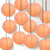 12 PACK | 12" Peach / Orange Coral Even Ribbing Round Paper Lantern, Hanging Combo Set - AsianImportStore.com - B2B Wholesale Lighting and Decor