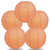 5 PACK | 12"  Peach / Orange Coral Crisscross Ribbing, Hanging Paper Lanterns - AsianImportStore.com - B2B Wholesale Lighting and Decor