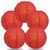 5 PACK | 12"  Red Crisscross Ribbing, Hanging Paper Lanterns - AsianImportStore.com - B2B Wholesale Lighting and Decor