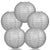 5 PACK | 12" Silver Even Ribbing Round Paper Lanterns - AsianImportStore.com - B2B Wholesale Lighting and Decor