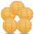 5 PACK | 12"  Papaya Crisscross Ribbing, Hanging Paper Lanterns - AsianImportStore.com - B2B Wholesale Lighting and Decor