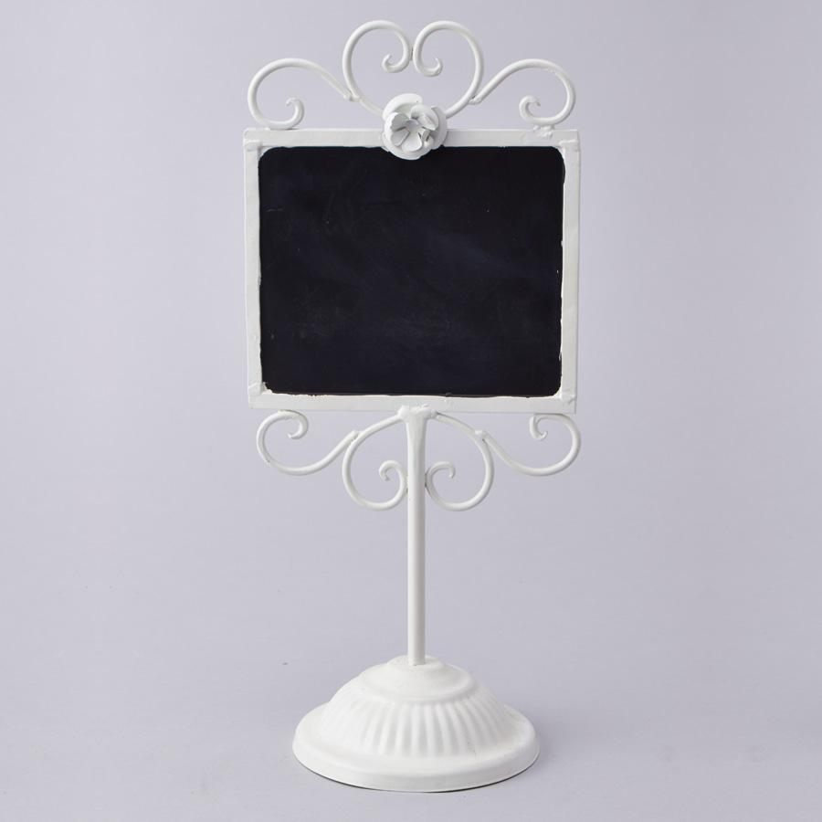  14" Decorative Chalkboard White Metal Wedding Table Sign - AsianImportStore.com - B2B Wholesale Lighting and Decor