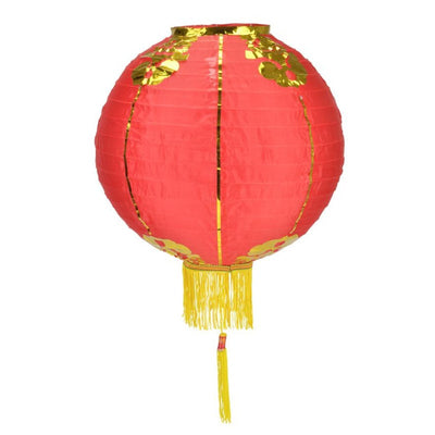 10" Red Traditional Nylon Chinese Lantern w/Tassel - AsianImportStore - B2B Wholesale Lighting & Décor since 2002.