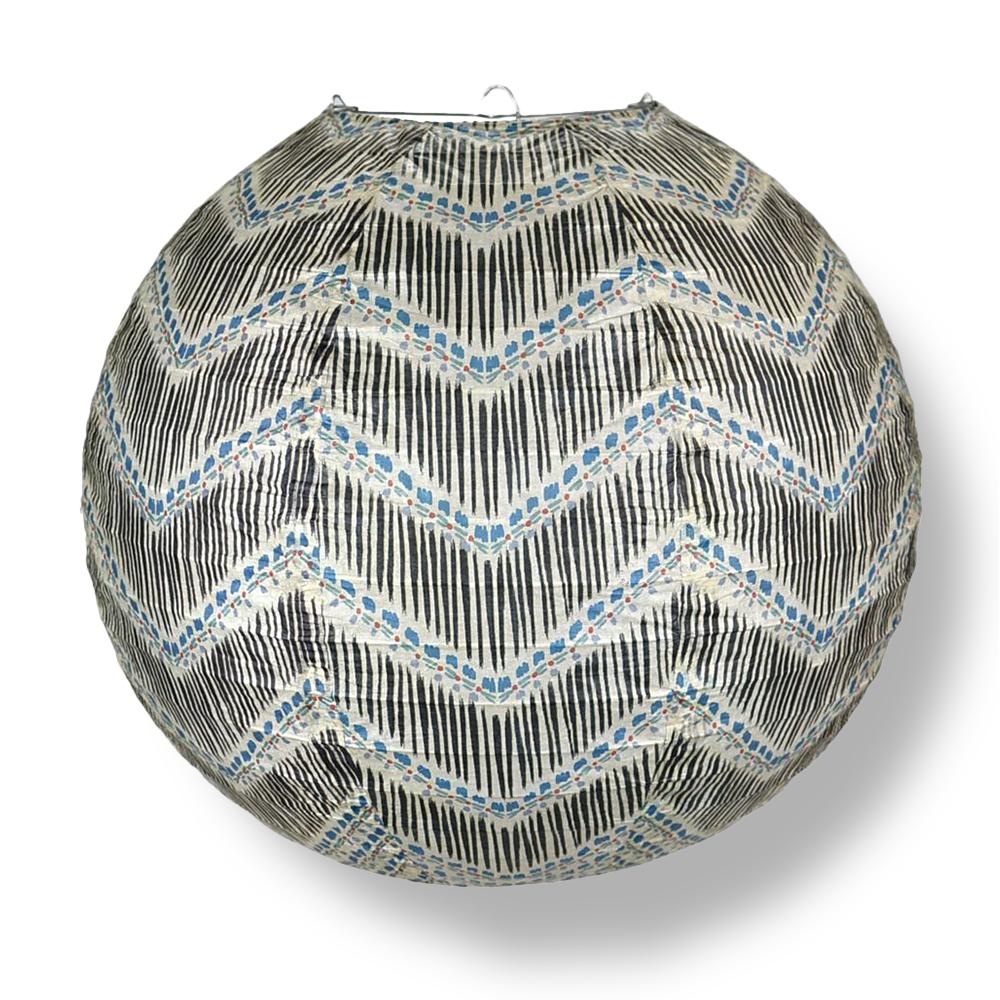 14 Inch Bohemian Brush Chevron Patterned Premium Paper Lantern - AsianImportStore.com - B2B Wholesale Lighting and Decor
