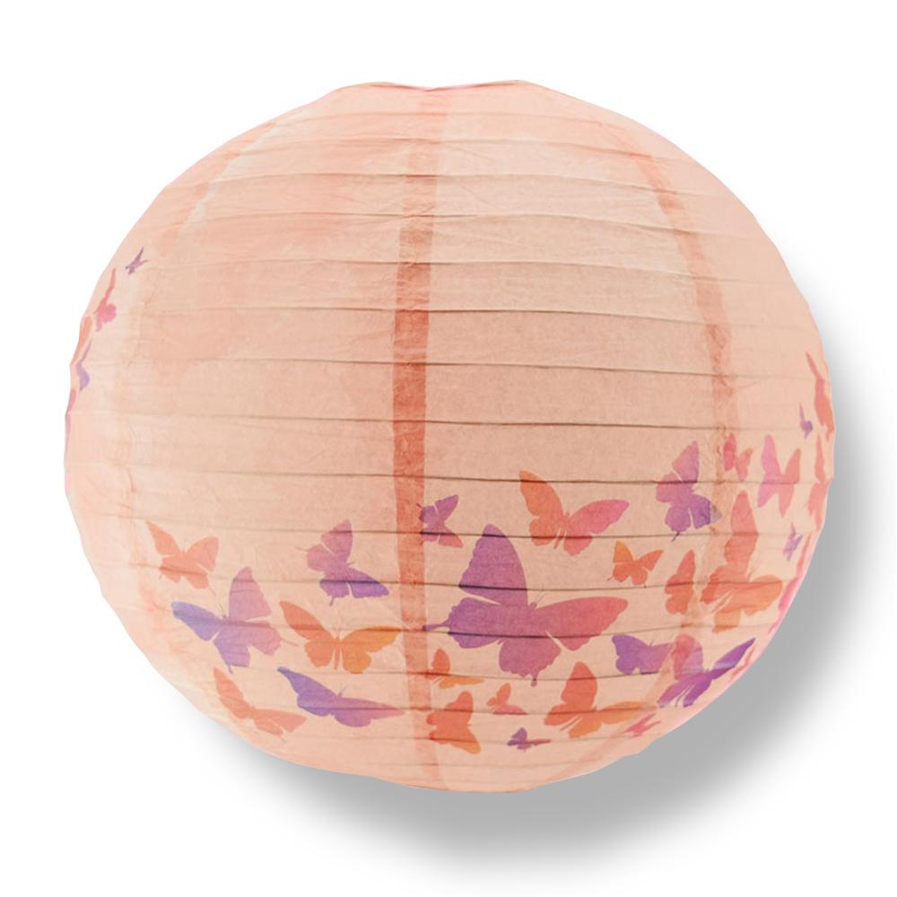 5 PACK | 14" Artisan Print Butterfly Daydreams Paper Lantern, Design by Esper - AsianImportStore.com - B2B Wholesale Lighting and Decor