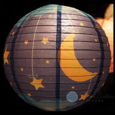 14" Premium Print Starry Sky Lullaby Paper Lantern, Design by Esper - AsianImportStore.com - B2B Wholesale Lighting and Decor