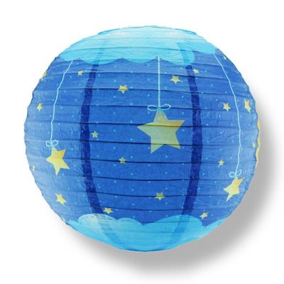 14" Premium Print Starry Sky Lullaby Paper Lantern, Design by Esper - AsianImportStore.com - B2B Wholesale Lighting and Decor