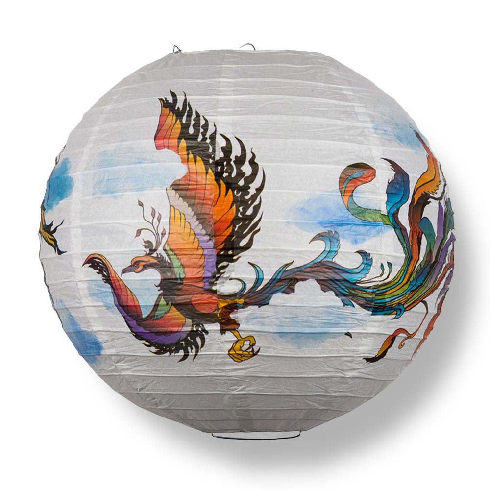 5 PACK | 14" Flying Phoenix Paper Lantern, Design by Esper - AsianImportStore.com - B2B Wholesale Lighting and Decor