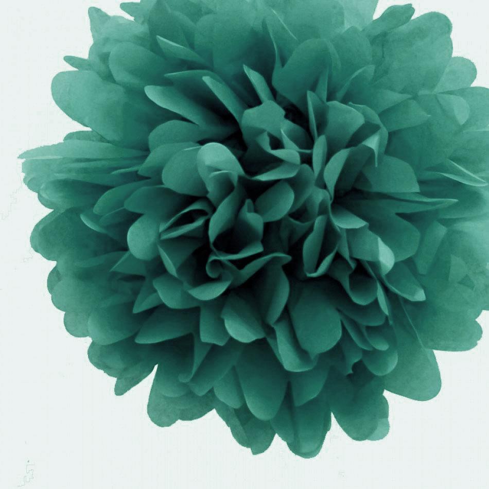  EZ-Fluff 16" Teal Green Tissue Paper Pom Poms Flowers Balls, Hanging Decorations (4 PACK) - AsianImportStore.com - B2B Wholesale Lighting and Decor