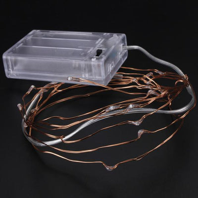 7.5 FT | 20 LED Battery Operated Warm White Fairy String Lights With Copper Wire - AsianImportStore.com - B2B Wholesale Lighting and Decor