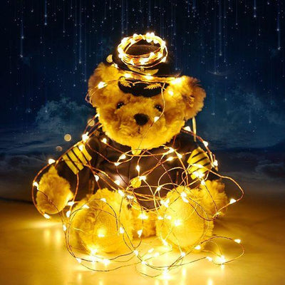 7.5 FT | 20 LED Battery Operated Warm White Fairy String Lights With Copper Wire - AsianImportStore.com - B2B Wholesale Lighting and Decor