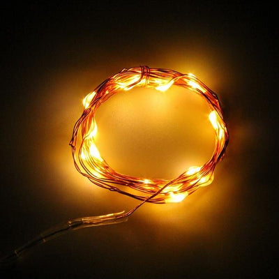 7.5 FT | 20 LED Battery Operated Warm White Fairy String Lights With Copper Wire - AsianImportStore.com - B2B Wholesale Lighting and Decor
