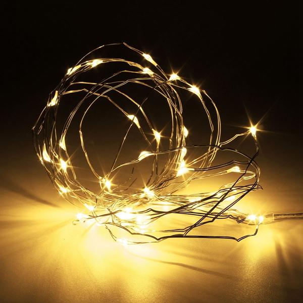 7 FT | 20 LED Weatherproof Battery Operated Copper Wire Warm White Fairy String Lights With Timer - AsianImportStore.com - B2B Wholesale Lighting and Decor
