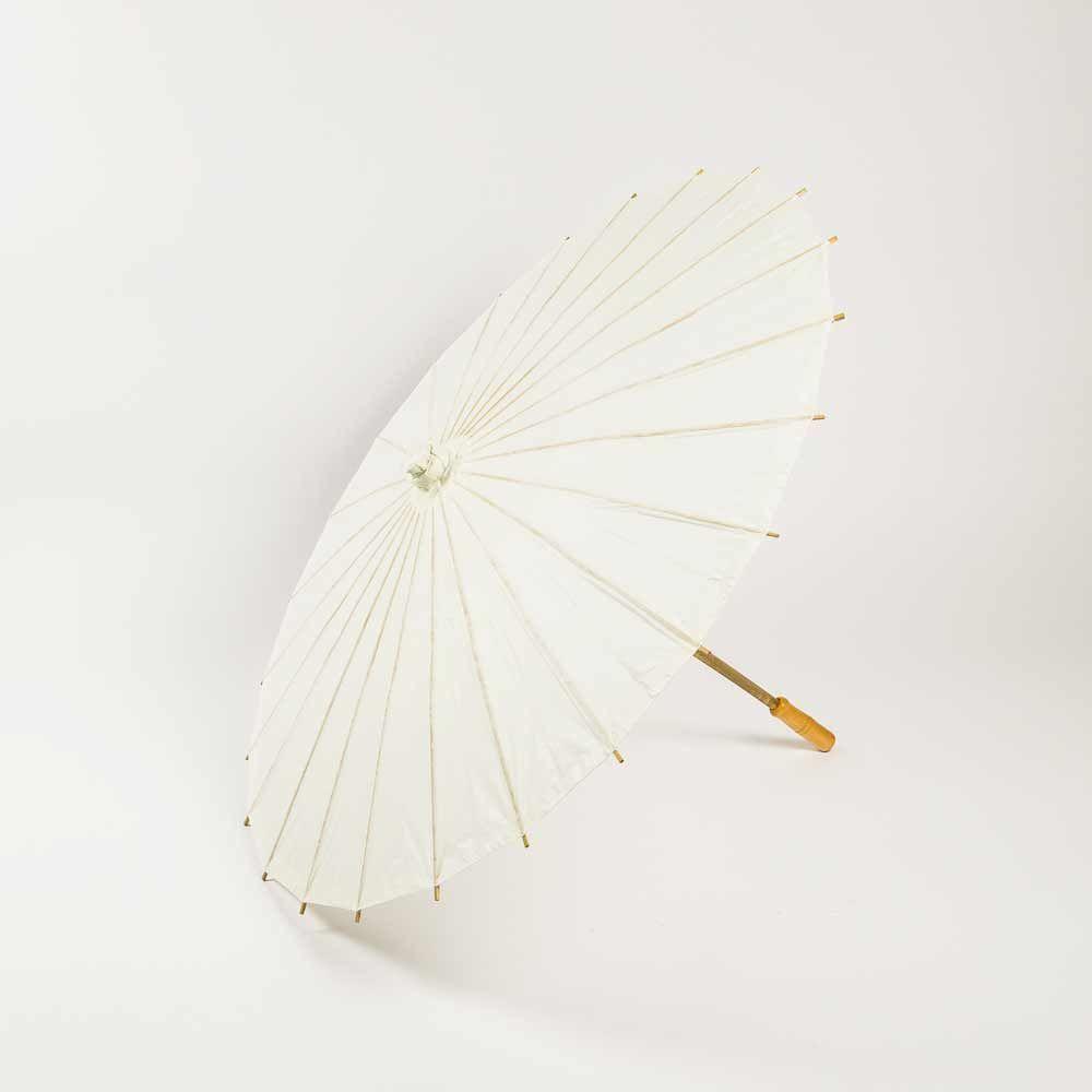 28" Beige/Ivory Paper Parasol Umbrella - AsianImportStore.com - B2B Wholesale Lighting and Decor